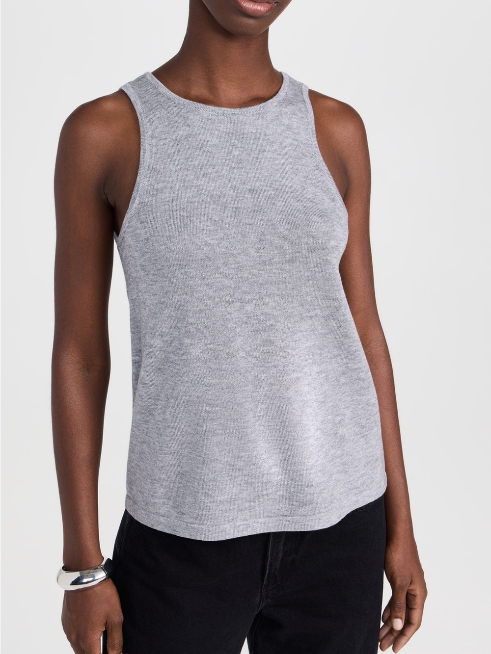 CAMI NYC Milo Knit Tank Top in wool blend high neck quiet luxury layering small